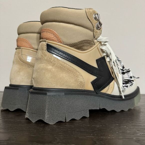 Off-White Virgil Abloh Sneaker Hiking Boot Size 43 Arrow Motif Deadstock - Picture 6 of 16